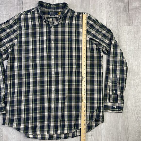 Polo Ralph Lauren XL Green/Blue Plaid Classic Fit Long Sleeve EUC Button Down O - Picture 7 of 10